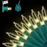 Brightever 100 LED Warm White String Lights – Cozy Living Room & Bedroom Aesthetic, 35 Ft Green Wire Indoor Decor