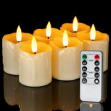 Homemory Realistic Flickering LED Votive Candles 12-Pack, Warm White 3D Wick Glow for Cozy Living Room, Mantel, and Window Sill Styling