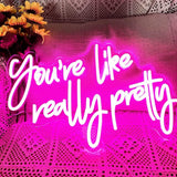 Hello Gorgeous Neon Sign – Thoughtful Birthday Gift for Her, Dimmable Pink LED Wall Light for Bedroom