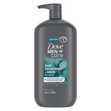 Dove Men+Care Relaxing Blue Eucalyptus + Birch Scented 2-in-1 Body and Face Wash for Aromatherapy Shower, 30 oz