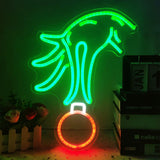 BrandName Christmas Neon Sign Dimmable – Heartfelt Birthday Gift for Women and Mom, Festive Green Wall Light for Home