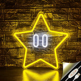 Star Neon Sign – Cool Wall Art for Kids Bedroom and Playroom, USB Dimmable Glow Safe Around Children