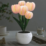 Tulip Glow Table Lamp – Romantic Valentine's Day Gift for Her, Soft LED Night Light for Bedroom