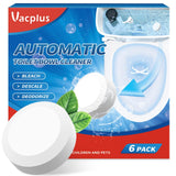 Vacplus Automatic Toilet Bowl Cleaners – Family-Safe Bathroom Defense, 6-Pack of Septic-Friendly Tank Tablets for Homes with Kids