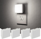 JandCase Night Lights Plug into Wall 2 Pack – Dusk-to-Dawn Sensor Nightlight for Fall-Free Hallway and Bathroom Navigation, 3000K Eye-Friendly Glow