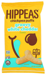 Hippeas Chickpea Puffs – Allergen-Friendly Lunchbox Snack for School and Playdates, Vegan White Cheddar