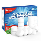 Vacplus Toilet Bowl Cleaner Tablets 20 Pack – Calming Bathroom Atmosphere for Self-Care Rituals, Long-Lasting Fresh Scent