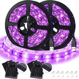 LumoGlow Black Light Strip – Bedroom Aesthetic Accent for Ambient Living Room Glow