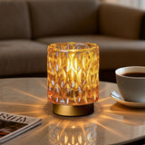 AuroraGlow Crystal Cordless Lamp – Sparkling Accent for Living Room and Coffee Table Decor, Warm LED Glow