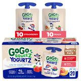 GoGo squeeZ yogurtZ Kids Snack Pouches – Nursery and Daycare Safe Yogurt for Picky Eaters, Gluten Free and Nut Free Variety Pack of 20