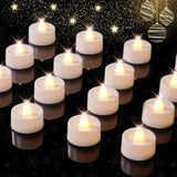BEICHI Flameless Tea Lights with Timer – Fireproof Flickering LED Votives for Wall Sconces and Tabletop Holders, Pack of 12