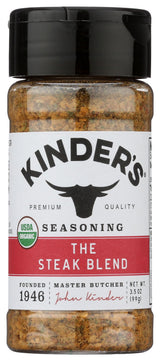 KINDERS Organic The Steak Blend Seasoning, 3.5 OZ – Clean-Label Pantry Staple for Wellness-Minded Home Cooks