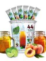 Klass Iced Tea Drink Mix - No-Refrigeration Tea Packets for Picnics, Patio Days, and Travel Hydration (44 Stick Variety Pack)