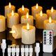 Ivory Base 2" x 2" (12 Pack,Rechargeable)