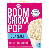 Angie's BOOMCHICKAPOP Sea Salt Popcorn, 3.29 oz Bags – Clean Ingredient Self-Care Snack for Calming Nightly Routine