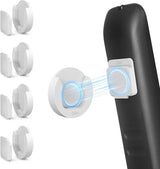 AURASTYLE Magnetic Remote Control Holder 4 Pack – Decorative Black Wall Mount for Cozy Living Room Aesthetic
