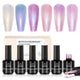 6 Colors Pearl Rubber Base Gel