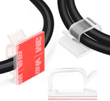 XHF 5/8" Adhesive Cable Clips for Home Office Desk Setup, Under Desk Cord Organizer for USB and Ethernet Wires