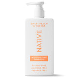 Native Moisturizing Shampoo Sweet Peach & Nectar – Self-Care Shower Ritual for Dry, Stressed Hair, 16.5 fl oz