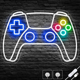 AQUOS Neon Signs Gamepad LED Neon Light – Child Safe Glowing Decor for Boys Bedroom and Playroom, USB Powered Wall Sign