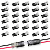 Lumifydeco 2-Pin LED Strip Wire Connector – Bedroom Headboard Accent Lighting, Solder-Free Double Connector