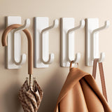 Towlz Minimalist Wall Hooks for Uncluttered Entryway, Adhesive Coat Hangers in Neutral Matte Black