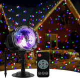 LED Snowfall Projector Lights – Portable Outdoor Patio Lighting with Remote