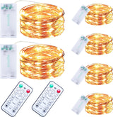 innolife LED Fairy Lights 6 Pack – Safe Nursery String Lights with Cool-to-Touch Copper Wire and Auto Timer