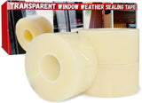 Birllaid Clear Window Weather Seal Tape – Whole-Home Insulation for Living Room, Bedroom and Basement, 3 Inch x 55 Yards