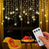 String Lights LED Curtain – 96 LED Hanging Lights for Cozy Bedroom Wall Aesthetic, 8 Modes Warm White