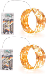 Glowhome Fairy Lights – Boho Bedroom Decor, 16ft Warm White String Lights for Mason Jar Centerpieces