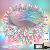 suddus Clear Wire String Lights – Cozy Bedroom Aesthetic with 8 Modes and Remote Dimming, 33ft 100 LED Warm White