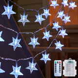 Brightown Star String Lights – Cozy Bedroom Decor for Warm Ambient Glow, 17ft 50 LED Battery Fairy Lights with Remote