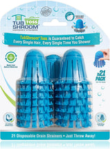 TubShroom Toss 21pk - Non-Toxic Disposable Hair Catchers That Replace Harsh Chemical Drain Cleaners Safely
