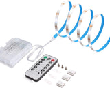 LumifyHome Battery Powered Strip Lights White – Cozy Bedroom Decor Accent with Dimmable Remote and Timer