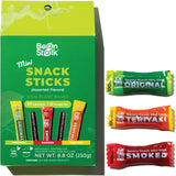 Bean Stalk Savory Vegan Mini Snack Sticks - Assorted Flavors - Shelf-Stable Vegan Jerky for Road Trips and Trails