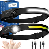 LED Headlamp 2-Pack for Camping & Hiking – 350 Lumen Wide-Beam Rechargeable