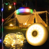 DGE Camping String Lights – 32.8ft Retractable LED Strip for Tents, Patios and Backyard Gatherings, IPX4 Waterproof