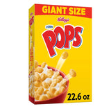 Kellogg's Corn Pops Cereal – Camping-Trip Breakfast Cereal for Quick Outdoor Mornings, 22.6 oz