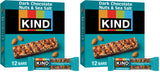 KIND Bars, Dark Chocolate Nuts & Sea Salt, Office Desk Snack to Beat the Mid-Afternoon Energy Crash, 12 Count