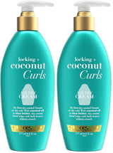 OGX Locking + Coconut Curls Air Dry Cream – Self-Care Night Cream for Curl Definition, 6 oz