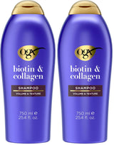 OGX Thick & Full Biotin & Collagen Volumizing Shampoo – Streamlined Daily Wash for the Intentional Bathroom, 13 fl oz