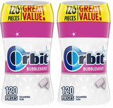 Orbit Bubblemint Sugar-Free Chewing Gum – Clutter-Free Pantry and Desk Storage, 120 ct Slim Resealable Bottle