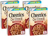 Cheerios Oat Crunch Cinnamon Breakfast Cereal – Fast Fuel for Study Sessions and Focus Mornings at the Desk, 24 oz Box