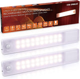 STAR-SPANGLED Under Cabinet Lighting Rechargeable, Motion Sensor Stair Lights for Nighttime Fall Prevention, 2 Pack