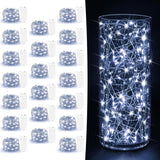 Glowia Fairy Lights Battery Operated – 7ft 20 LED String Lights for Cozy Bedroom Shelf Decor and Living Room Ambiance, Warm White 3000K