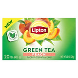 Lipton Peach Green Tea Bags – Focused Home Office Brew for Afternoon Slumps, Light Caffeine