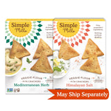 Simple Mills Veggie Pita Crackers, Mediterranean Herb – Grain-Free Dipping Chips for Holistic Pantry and Wellness Fridge