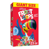 Kellogg's Froot Loops Cereal – Fiber-Rich Morning Cereal for Mindful Family Nutrition, Giant 23 oz Box