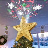 DG-Direct Lighted Star Christmas Tree Topper with Snowflake Projector – Living Room Holiday Centerpiece for Cozy Seasonal Ambiance